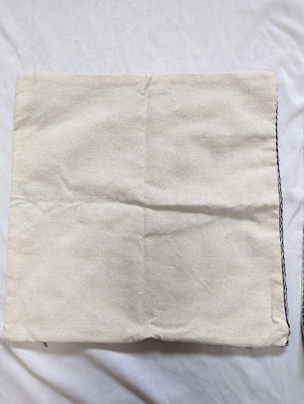 Set Of 2 Blue & Cream Woven Pillow Covers 17